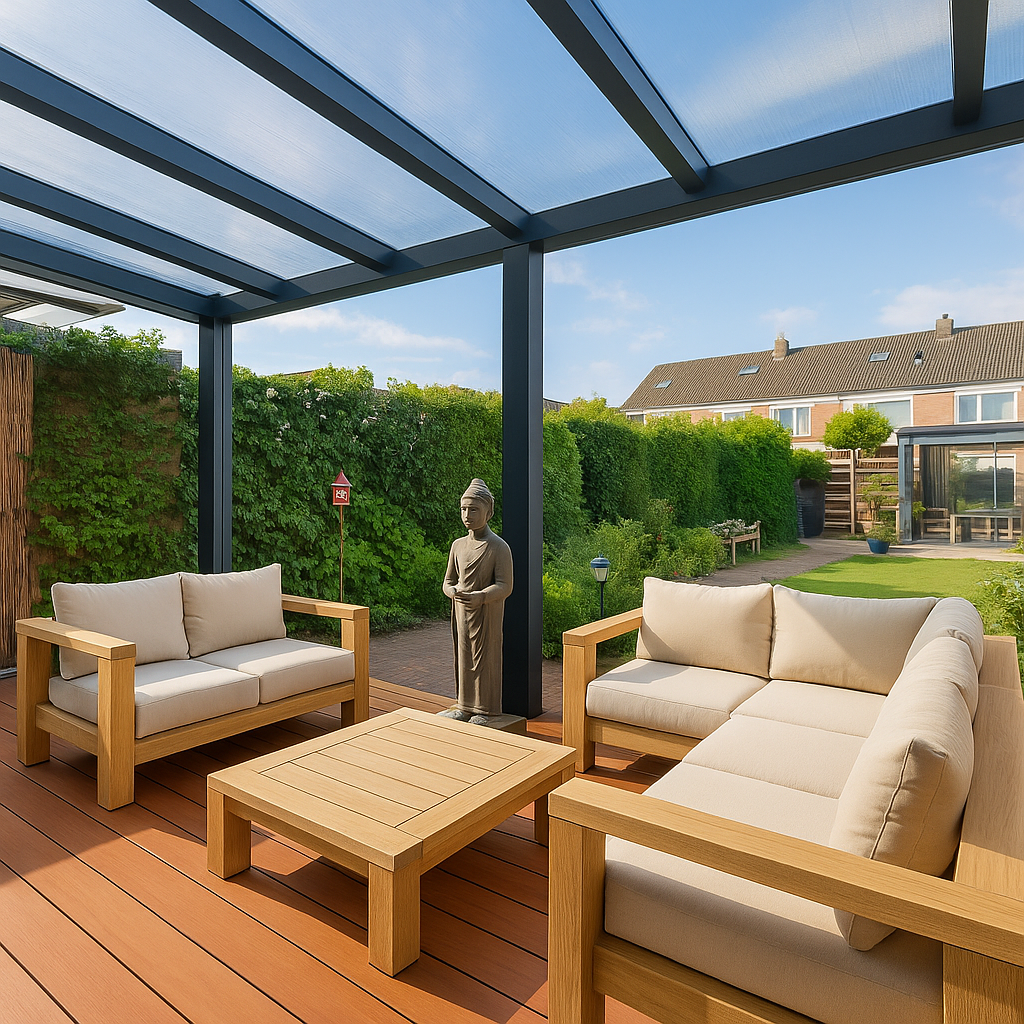 Veranda met glazen dak